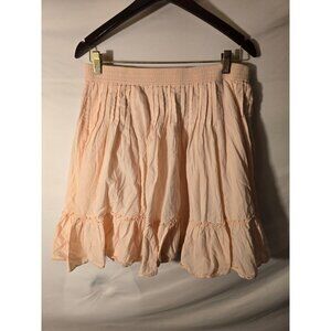 Gap Pink Ruffle Girlie Skirt Womens Size Medium M Elastic Waist Mini Short